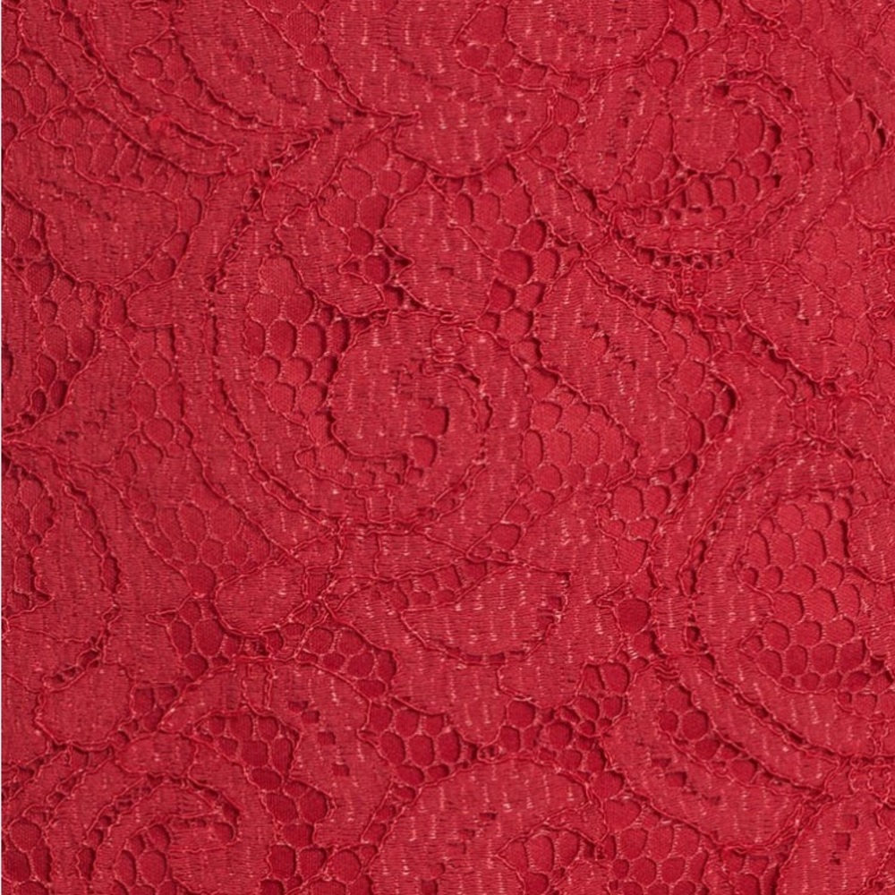 Adrianna Papell Lace Sheath Dress, Cherry Red, Size 4, Wedding Guest/Romantic - Picture 4 of 5